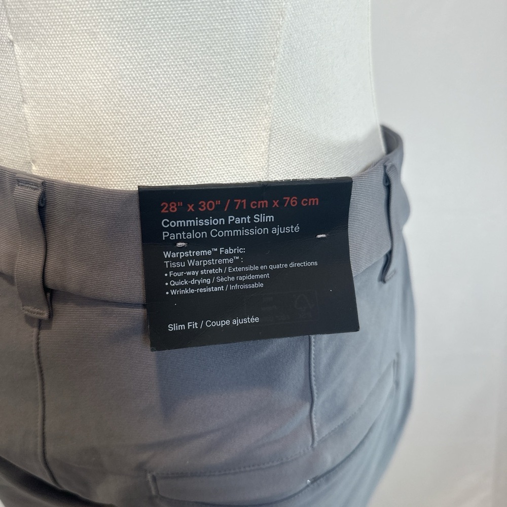 Gray Slim Fit Commission Lululemon Pants
